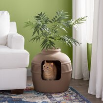 Round cat shop litter box